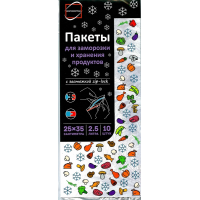 Пакет для заморозки и хранения 25х35 zip-lock, 10 шт (1/100)
