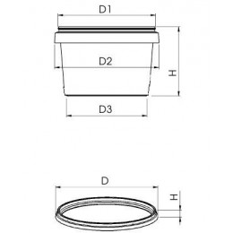 Контейнер 650 мл, круглый, с контрольным замком,D=130, h=80 мм (крышка в комплекте) (1/260)