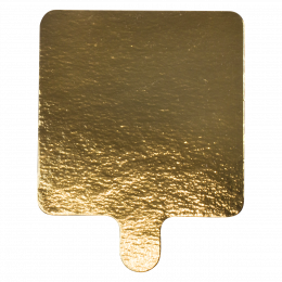 Сольерка золотая с держателем квадртаная 75 х 75 мм, 0,8 мм, 100 шт (1/10)