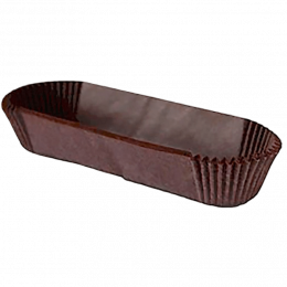 Тарталетки бумажные овальные коричневые, 28 x 110 x 26 мм, 1000 шт