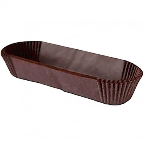 Тарталетки бумажные овальные коричневые, 28 x 110 x 26 мм, 1000 шт