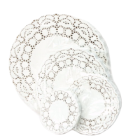Ажурная салфетка, круглая D=26,5 см, 250 шт (1/12)