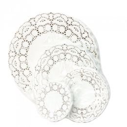 Ажурная салфетка, круглая D= 9 см, 250 шт (1/100)