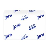 Салфетки бумажные, 2 слоя, 200 л, 16 х 21 см, с тиснением, PROtissue V сложения