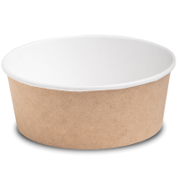 Контейнер круглый, OSQ Round Bowl 700 мл, крафт, БЕЗ КРЫШКИ (1/525)